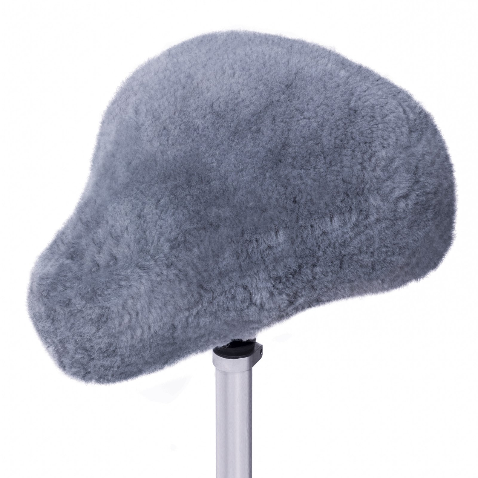 Fahrradsattelbezug aus Merino-Lammfell von oben