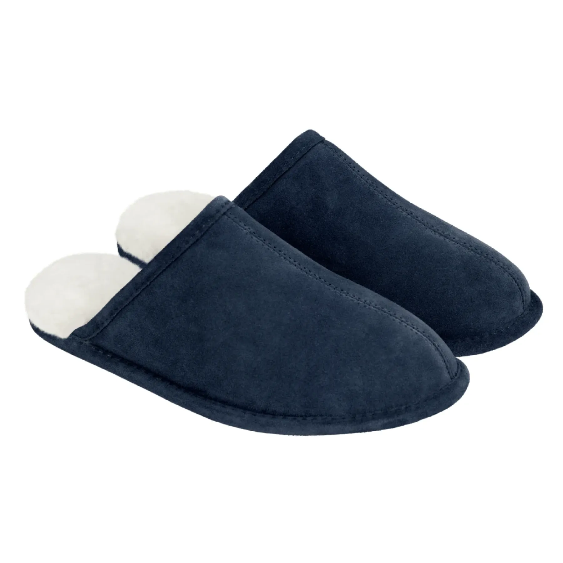 Lammfell Pantoffeln Seitenansicht – rutschfeste Ledersohle und weiches Merino Innenfutter